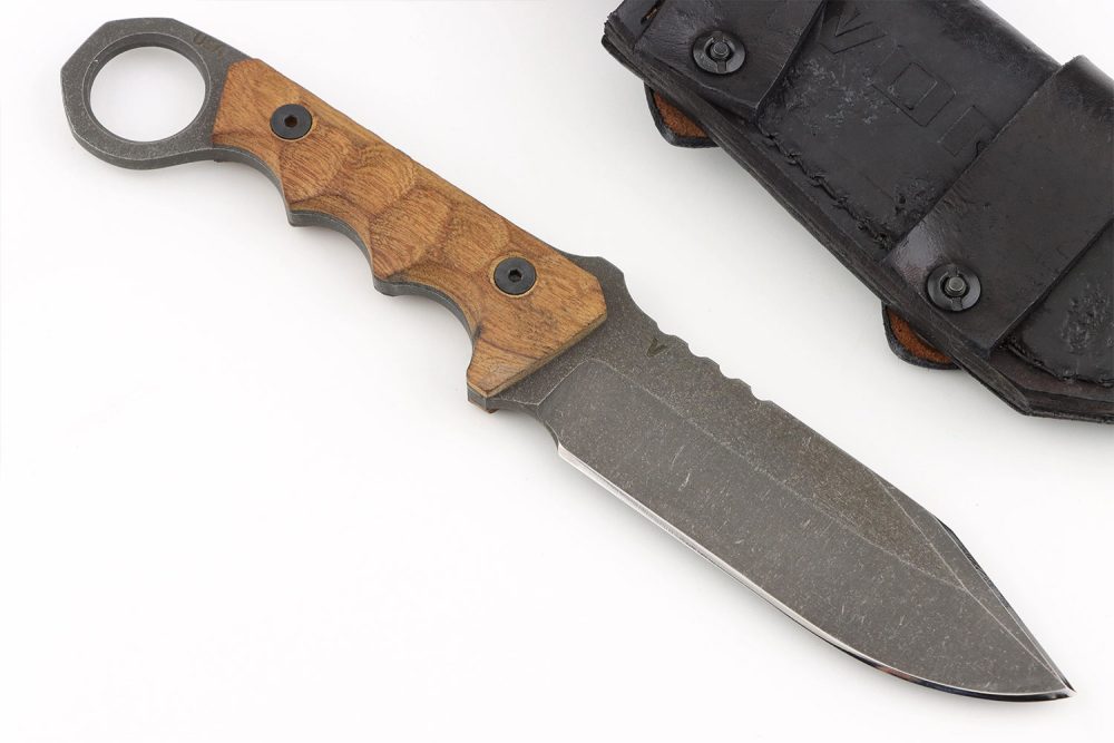 Mannfall Clip Point Knife with Ironwood