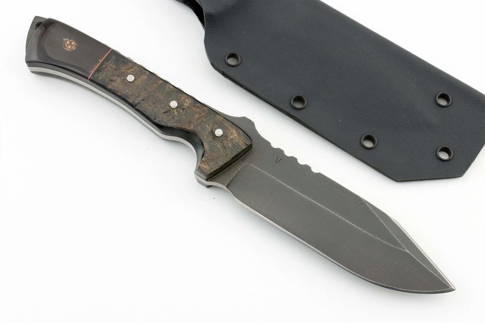 Mannfall Horn Handle Fixed Blade Knife