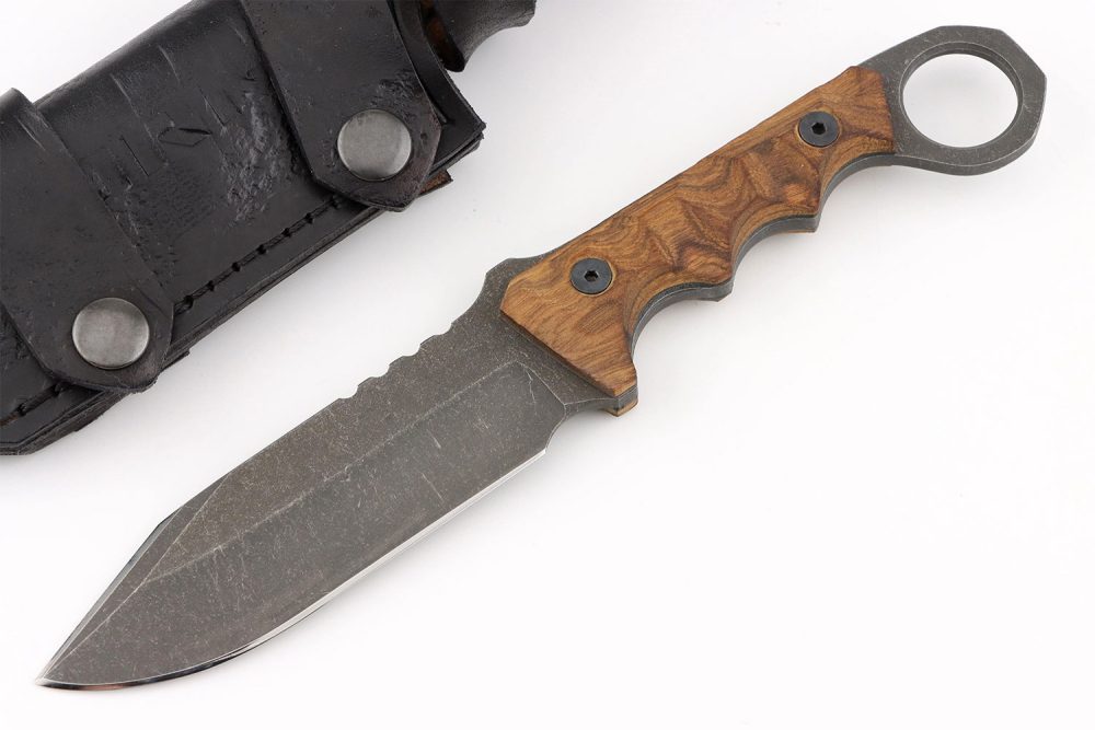 Mannfall Clip Point Knife with Ironwood