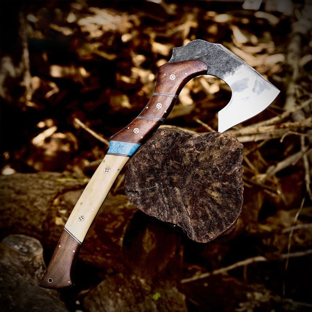 Handmade Forged Carbon Steel Camping Axe