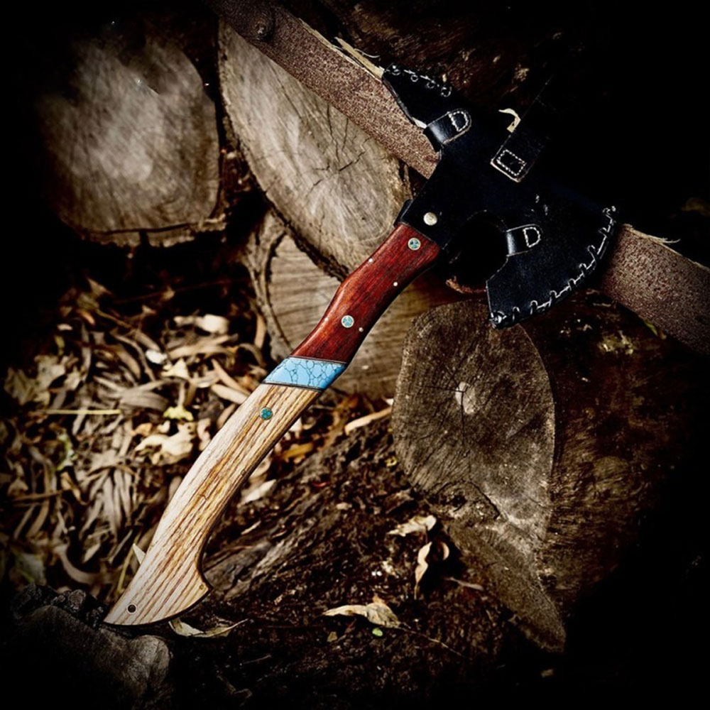 Handmade Forged Bushcraft Camping Axe
