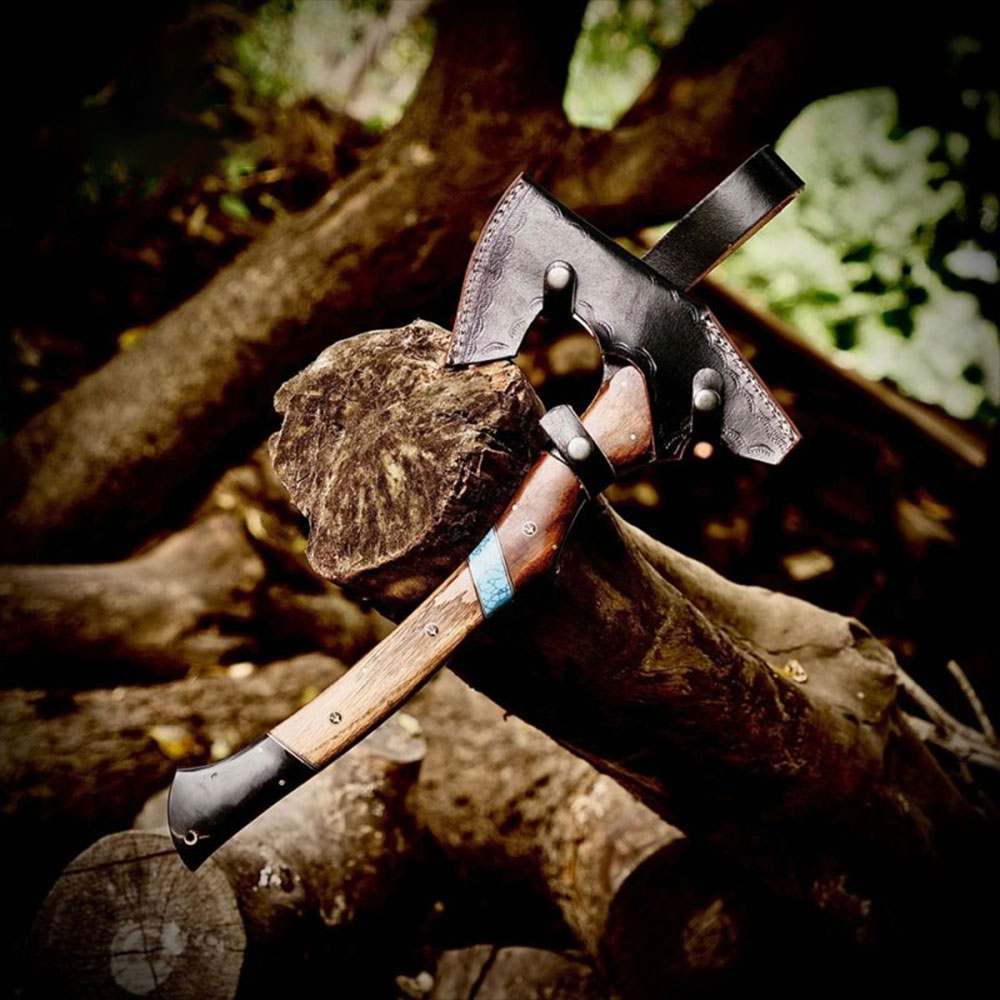 Hand-Forged Bushcraft Camping Axe