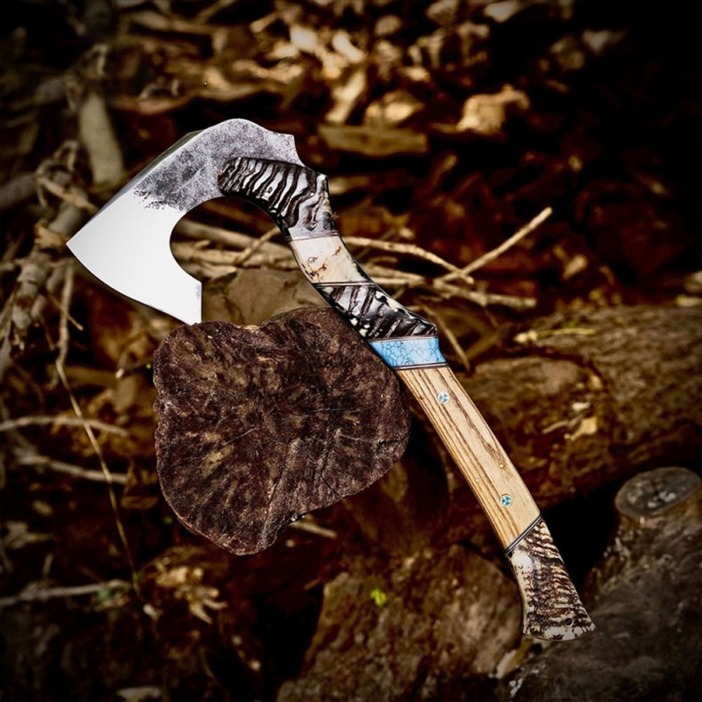 Handmade Forged Carbon Steel Survival Axe