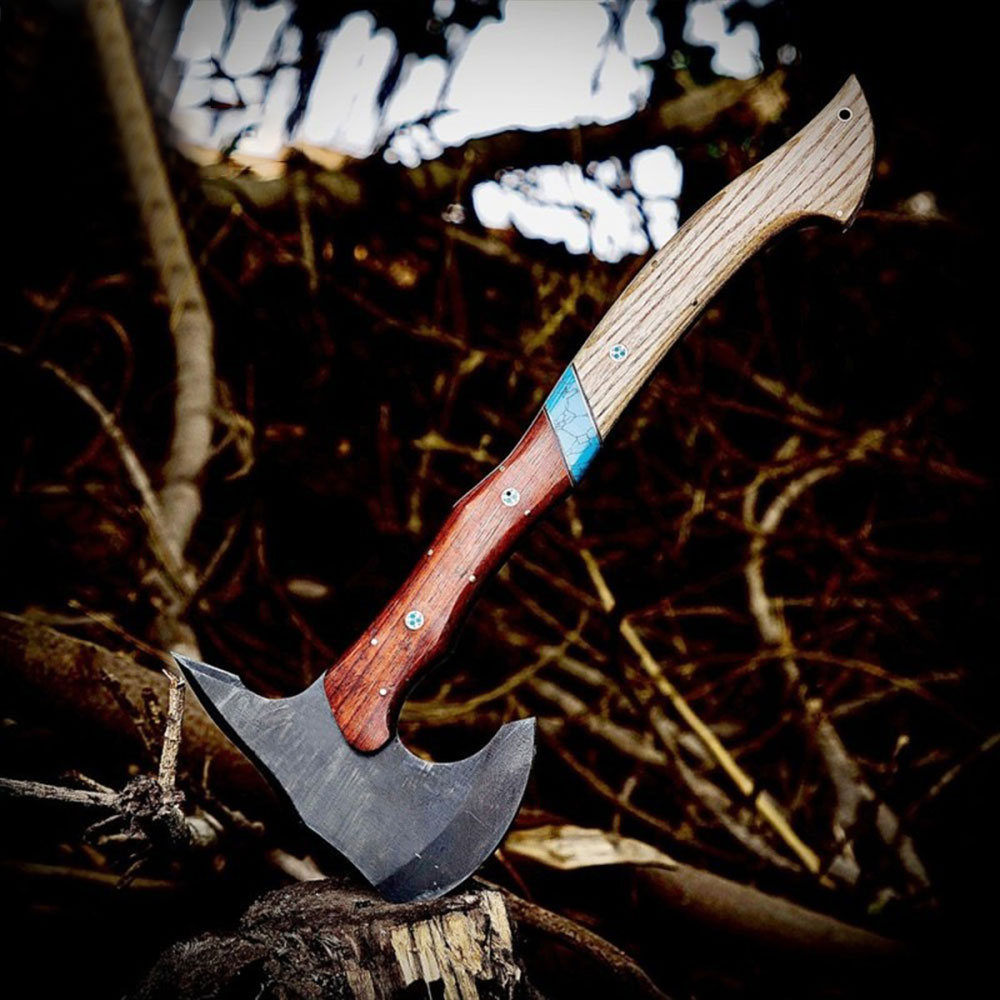 Handmade Forged Bushcraft Camping Axe