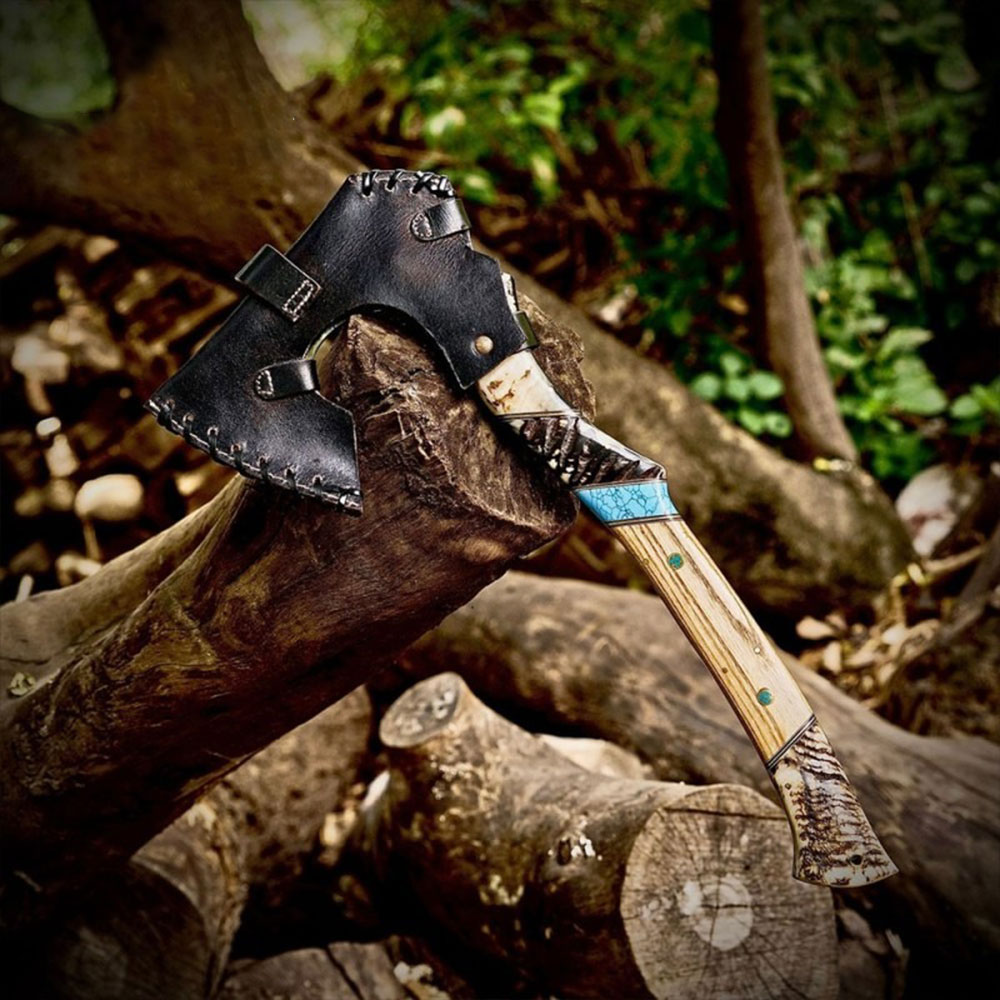 Handmade Forged Carbon Steel Survival Axe
