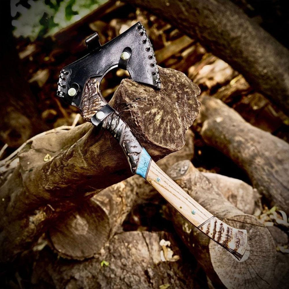 Handmade Forged Carbon Steel Survival Axe