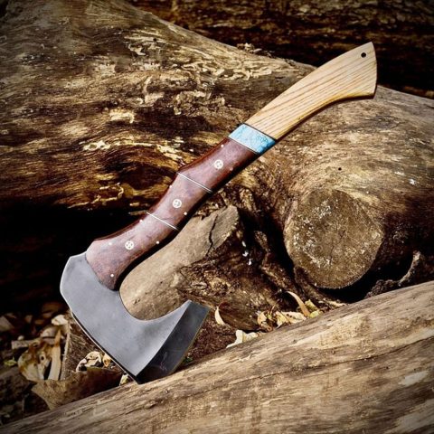 Handmade Forged Bushcraft Camping Axe