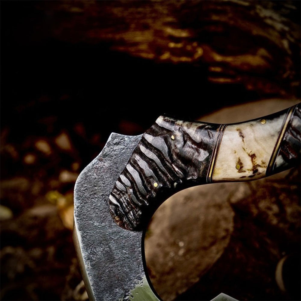 Handmade Forged Carbon Steel Survival Axe